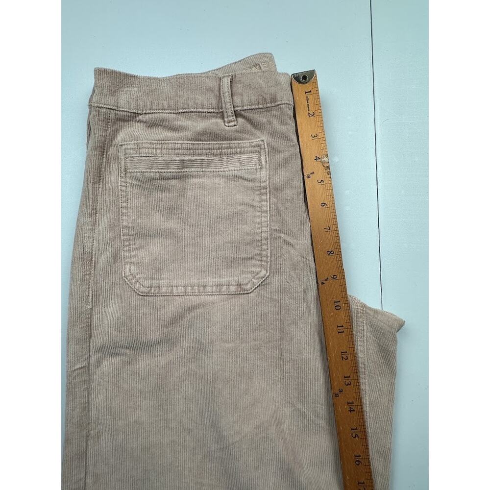 American Eagle Pants Womens 12 Long Tan Low Rise Baggy Wide Leg Skater Corduroy - Picture 11 of 13